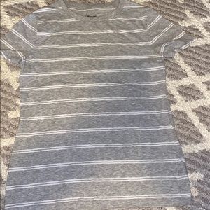 grey striped shirt